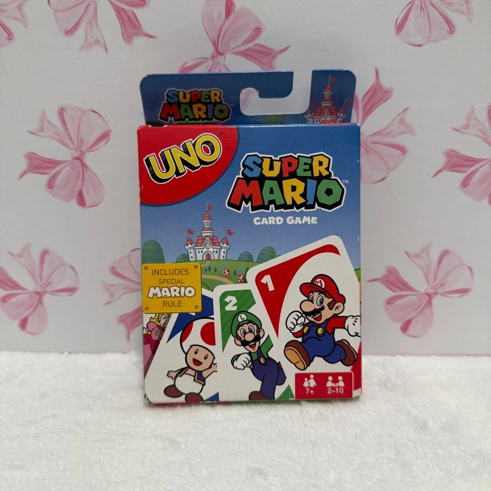UNO Super Mario Card Game Mattel Includes Special Mario Rule For Kids‎ Ages 7+